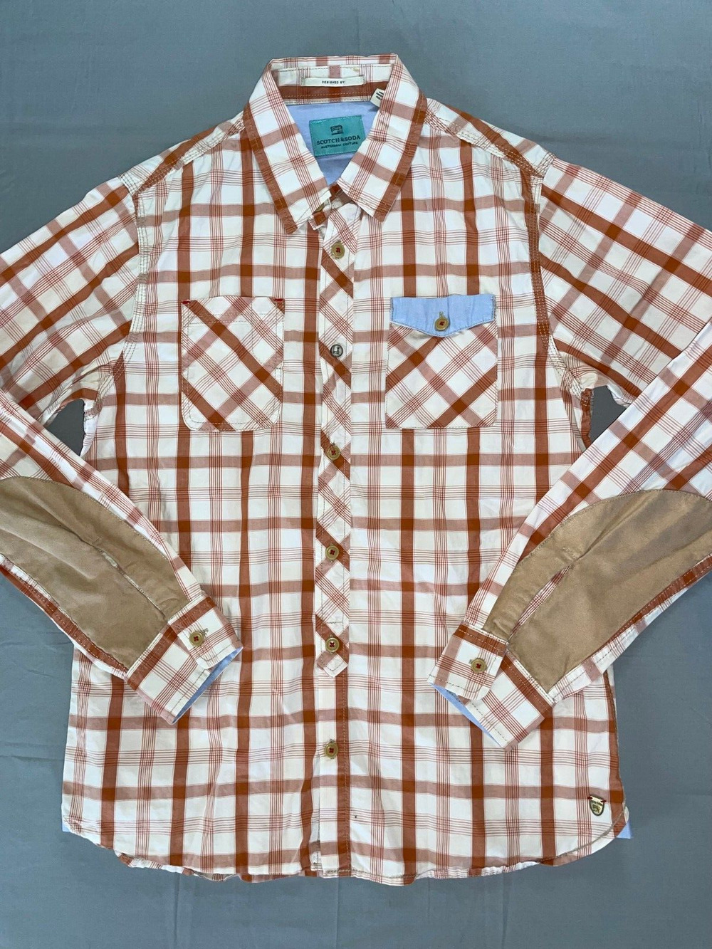 Scotch & Soda Long Sleeve Button Front Western Style Sport Shirt. Size M, GUC!